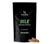 Nutrality Ox Bile Supplements UK | Gallbladder Support & Liver Detox | Bile Salts for Gallbladder | Digestive Aid for No Gallbladder | 30-Day Supply | 60 Capsules