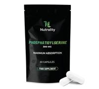 Nutrality Phosphatidylserine Supplement - 60 High Strength Phosphatidylserine Capsules Sunflower Lecithin - 300mg Per Serving - Non GMO & Gluten Free