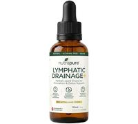 Nutrapure Lymphatic Drainage+ - 30ml - Herbal Liquid Drops - Supports Circulation, Detox & Natural Elimination - 10-Herb Proprietary Blend - Reduces Puffiness & Water Retention - Made in UK