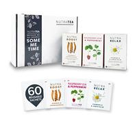 NutraTea - The Relaxing Gift Box - Calming Herbal Teas Perfect For Relaxing - Tea Gift Box For Birthday, Get Well Soon, Thank You & Christmas - Herbal Tea Gift Set - 60 Tea Bags | 3 Blends