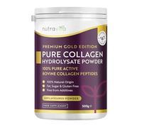 Nutravita Bovine Collagen Powder 500g - Premium Gold Standard Bovine - 50 Servings - 100% Pure Hydrolyzed Collagen Supplements for Women & Men - 8 Amino Acids - Peptides for Women - Powder Supplements