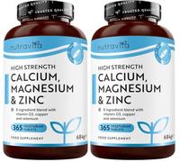 Nutravita Calcium Magnesium & Zinc - 365 Tablets - 6 Months Supply (Pack of 2)