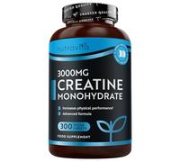 Nutravita Creatine Monohydrate 3000mg - 300 Vegan Creatine Tablets (3+ Months) - Pre Workout Supplement for Men & Women - Alternative to Powder & Capsules - Made in the UK