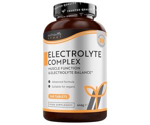 Nutravita Electrolyte Complex - High Strength Tablets with Added Magnesium, Potassium & Calcium - Muscle Function and Electrolyte Balance - 240 Vegan Tablets - No Synthetic Binders - Made in The UK