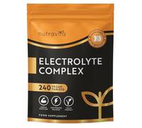 Nutravita Electrolyte Complex - High Strength Tablets with Added Magnesium, Potassium & Calcium - Muscle Function and Electrolyte Balance - 240 Vegan Tablets - No Synthetic Binders - Made in The UK