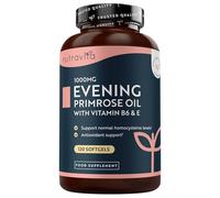 Nutravita Evening Primrose Oil 1000mg - 120 High Strength Softgels - Rich Source of Omega 6 & GLA - Evening Primrose Oil Capsules 1000mg with Vitamins E & B6
