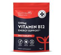Nutravita High Strength Vitamin B12 1200mcg Tablets - 365 Vegan Methylcobalamin Vitamin B Tablets - Contributes to The Reduction of Tiredness and Fatigue - VIT B12 - Made in The UK