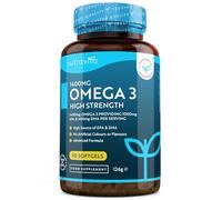 Nutravita Highest Strength Omega 3 Fish Oil 2000mg - Providing 1000mg EPA & 400mg DHA per Serving - Sustainably Sourced & Contaminant Free - Made in The UK