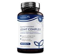 Joint Complex with Glucosamine and Chondroitin High Strength + Vitamin D + Vitamin C + MSM & Manganese 180 Glucosamine Tablets - Joint Supplements for Men Joint Care Supplements for Women - Nutravita