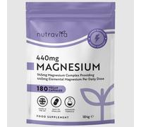 Nutravita Magnesium Citrate 1480mg 180 Vegan Capsules in White Nutravita White