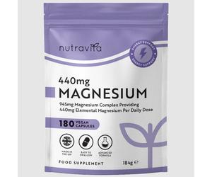 Nutravita Magnesium Citrate 1480mg 180 Vegan Capsules in White Nutravita White