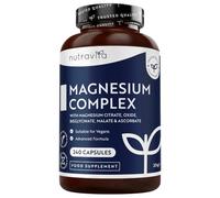 Nutravita Magnesium Glycinate Complex 5-in-1-240 Capsules | Which? Best Buy 2025 - 400mg Elemental - High Strength Magnesium Supplements 1146mg - Glycinate, Citrate - Sleep Supplement