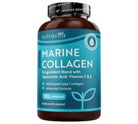 Marine Collagen 1000mg + Hyaluronic Acid, Vitamin C & E - Skin, Bones & Joints