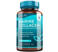 Nutravita Marine Collagen 1000mg Enhanced with Hyaluronic Acid 100mg - 90 Super Strength Capsules - Hydrolysed Collagen Supplements -