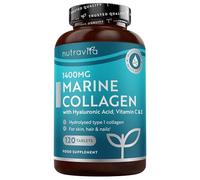 Nutravita Marine Collagen Tablets 1400mg & Hyaluronic Acid - 120 Tablets