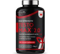 Nutravita TESTOMAX™ 2.0 Supplements for Men 210 Vegan Capsules with Ashwagandha KSM 66®, CoQ10 & Maca Root Nutravita White One Size