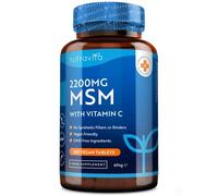 Nutravita MSM 2200mg Tablets - 365 Vegan Tablets - Methylsulfonylmethane with 80mg Vitamin C - 6 Month Supply - Made in the UK