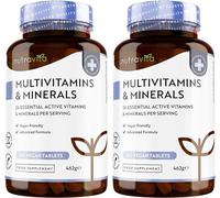 Nutravita Multivitamins & Minerals (2 Packs of 365) - 730 Vegan Multivitamin Tablets - 2 Year Supply - Multivitamin Tablets for Men & Women with 26 Essential Active Vitamins & Minerals - Made in UK