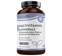 Nutravita Multivitamins & Minerals - 365 Vegan Tablets, 1 Year Supply - Immune System Support - Multivitamin Tablets for Women & Men - 26
