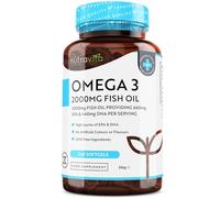 Nutravita Omega 3 Capsules High Strength 2000mg with 660mg EPA & 440mg DHA, 240 Softgel Omega 3 Fish Oil Capsules for 4 Months of Supply, Fish Oil Omega 3 Supplements