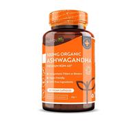 Organic Ashwagandha KSM-66® with 5% Withanolides - Vegan Friendly with The Highest Concentration Most Bioavailable Full-Spectrum Root Powder for Immune Support - Made in The UK by Nutravita