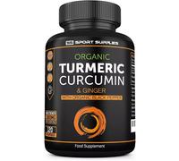 Organic Turmeric (Curcumin) + Ginger 1440mg - 180 Vegan Capsules - Joint Care