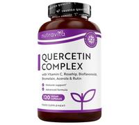 Quercetin Complex + Vitamin C - 120 Vegan Capsules - Immune Support, Antioxidan
