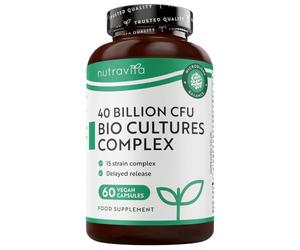 Nutravita Super Strength 40 Billion CFU Bio Cultures Complex - 60 Capsules
