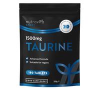 Nutravita Taurine Supplement 1500mg - 180 High Strength Taurine Tablets