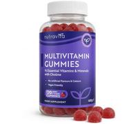 Nutravita Vegan Multivitamin Gummies - Women & Men - 120 Gummies, 4 Months | Chewable Multivitamins, Berry Flavour - Vegan Gummies Adults - 14 Essential Vitamins & Minerals Complex - Vitamin D, C & Zinc