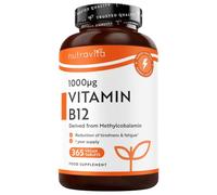 Nutravita Vitamin B12 1000mcg - 365 High Strength Tablets - 1 Year Supply