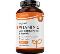 Nutravita Vitamin C 1000mg - 180 Premium Vegan & Vegetarian Tablets - 6...