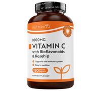 Nutravita Vitamin C 1000mg - 180 Premium Vegan Vegetarian Tablets - 6 Month ...