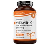 Vitamin C 1000mg â 180 Premium Vegan & Vegetarian Tablets â 6 Month Supply â High Strength Ascorbic Acid â with Added Bioflavonoids