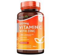 Vitamin C and Zinc Tablets - High Strength Vitamin C 1000mg with Albion® Zinc 15mg for better Absorption - 7 Month Supply - Vit C Zinc Supplements for Normal Immune System - 210 Vegan Tabs - Nutravita