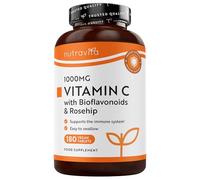 Vitamin C 1000mg â 180 Premium Vegan & Vegetarian Tablets â 6 Month Supply â High Strength Ascorbic Acid â with Added Bioflavonoids