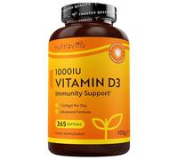Vitamin D3 1000iu (25ug) 365 Sofgels Nutravita White One Size