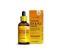 Nutravita Vitamin D3 & K2 Drops 2000 Vegetarian Drops per Bottle in White Nutravita White