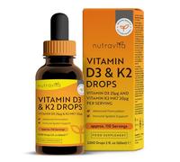 Nutravita Vitamin D3 K2 MK7 Drops - 60 ml - 2200 Drops per Bottle