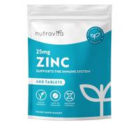 Nutravita Zinc Tablets, 25 mg - 400 Vegan Tablets - Zinc Supplements