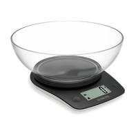 NUTRI FIT Digital Food Scales with 2L Bowl, 5.0kg Kitchen Scales Digital for Cooking Baking Ounces and Grams, 4 Units with 0.1oz/1g Precision, Large LCD Display, Black