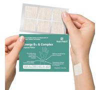 NUTRI-PATCH Energy B12 & Complex Topical Plasters Enriched with B1, B2, B3, B5, B6, B12, Biotin, Choline and Inositol, Pack of 30