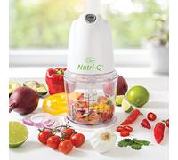 Nutri-Q by Quest Mini Food Chopper with 0.5L Bowl, 2 Speeds with Turbo Boost, Mini Food Processor for Vegetables, Onion, and Salad - 260W
