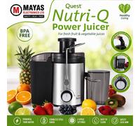 Quest Nutri-Q Power Juicer With Centrifugal Extractor / 0.5L Jug & 1.5L Pulp Container/Large Feeding Chute Included / 2 Speeds & Pulse Function