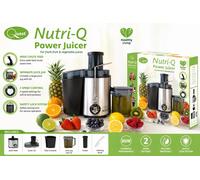 Quest Nutri-Q Power Juicer With Centrifugal Extractor / 0.5L Jug & 1.5L Pulp Container/Large Feeding Chute Included / 2 Speeds & Pulse Function