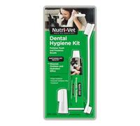 Nutri-Vet Dental Hygiene Kit for Dogs - Finger Toothbrush and Enzymatic Toothpaste - Chicken Flavor - 2.5 ounces