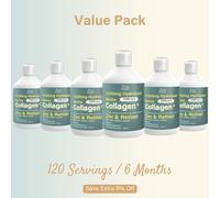 NutriBeauties 12,500mg Hydrolysed Marine Collagen PLUS Zinc & Retinol - 6 Months Supply