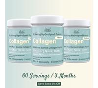 NutriBeauties Pure Marine Collagen Peptides Powder 10,000Mg - 3 Months Supply