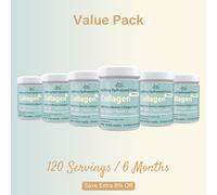 NutriBeauties Pure Marine Collagen Peptides Powder 10,000Mg - 6 Months Supply