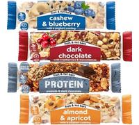 NutriBite Fruit & Nut Bars - 40g - Almond & Apricot, Cashew & Blueberry, Dark Chocolate Cranberry Macadamia, Protein Peanuts & Dark Chocolate - Etnl (12 x Bar, Random Mixed)